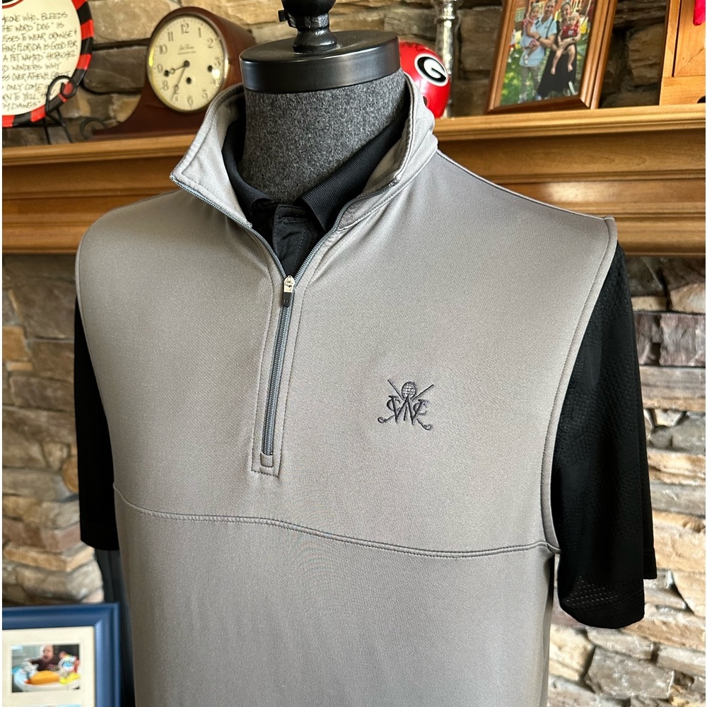 DUNNING Golf ⛳️ Men’s Gray Performance Half Zip Golf Vest / Size MEDIUM